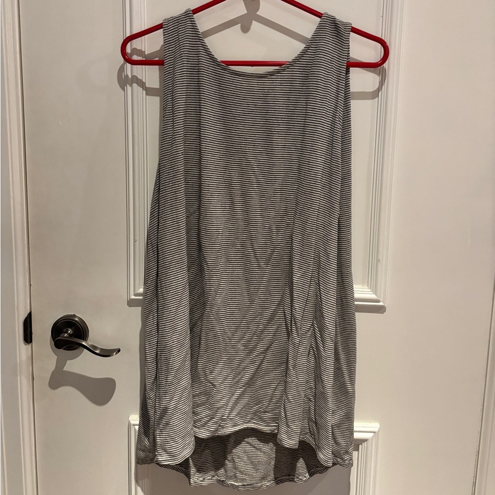 Striped Tank Blouse // High-Low